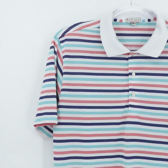Peter Millar Shirt Mens XL Multicolor Summer Comfort Houston Country Club Golf - Picture 4 of 16